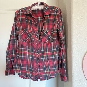 Blue Asphalt Red and Yellow Plaid Button Down Shirt